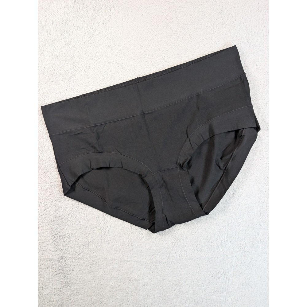 Evry Black Hipster Panties 2-Pack Women XXL Cotton Spandex High Waist Underwear